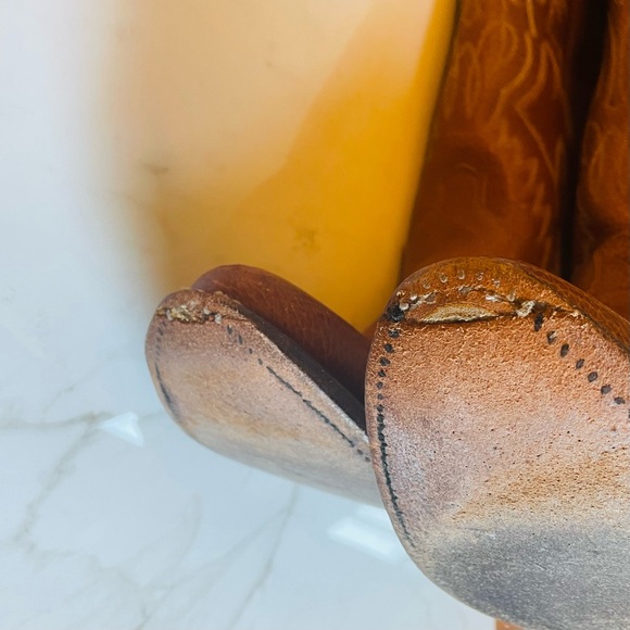 JUSTIN | Men's Buck Western Cowboy Boots 9.5D Unisex Rodeo Cowgirl Boho Made USA - Picture 8 of 8